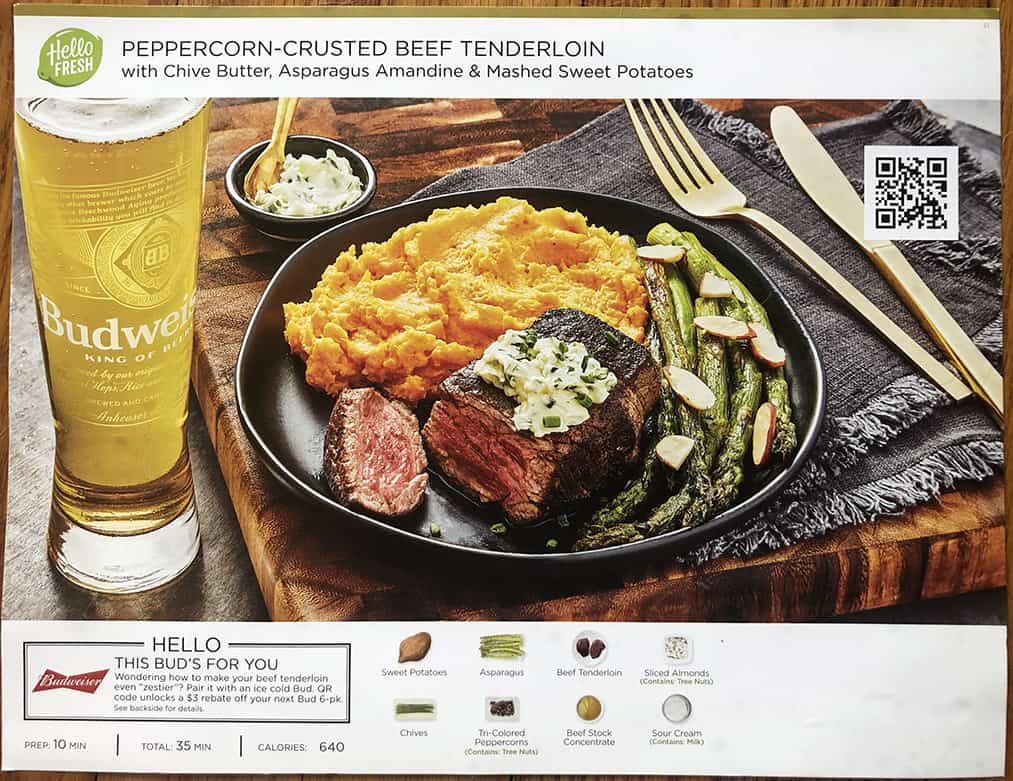 hellofresh forgot recipe card