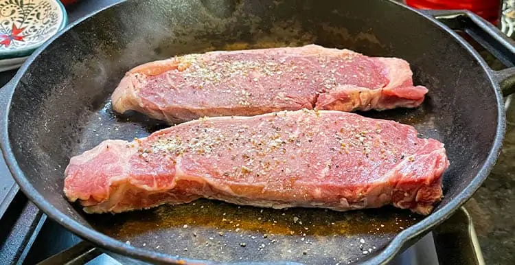 Cooking Our Kansas City Steaks