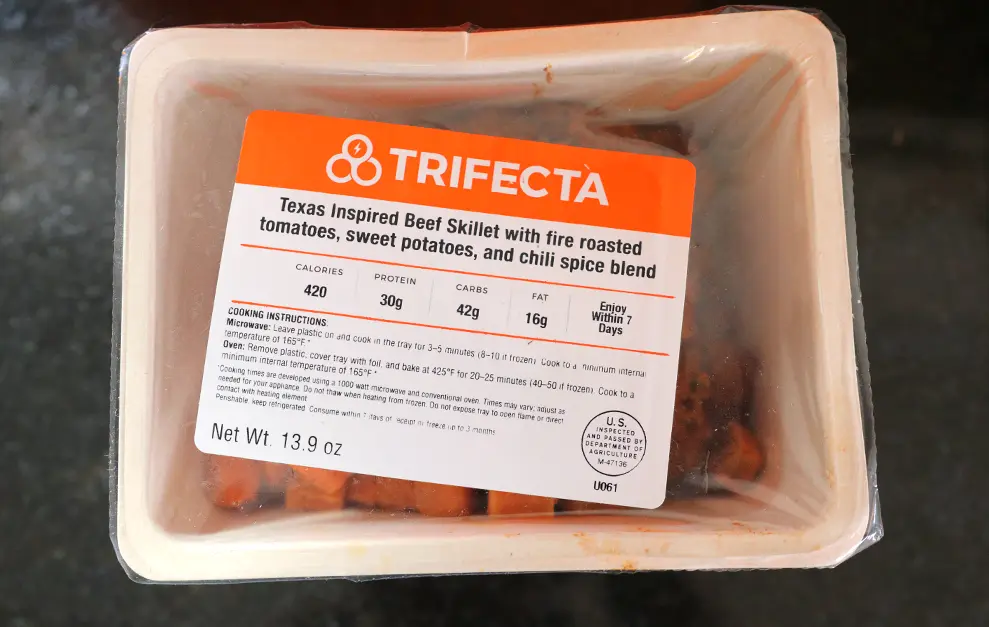 Trifecta Nutrition Meal Tray Information With Macros