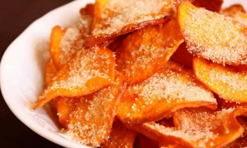 Bowl of sweet potato chips