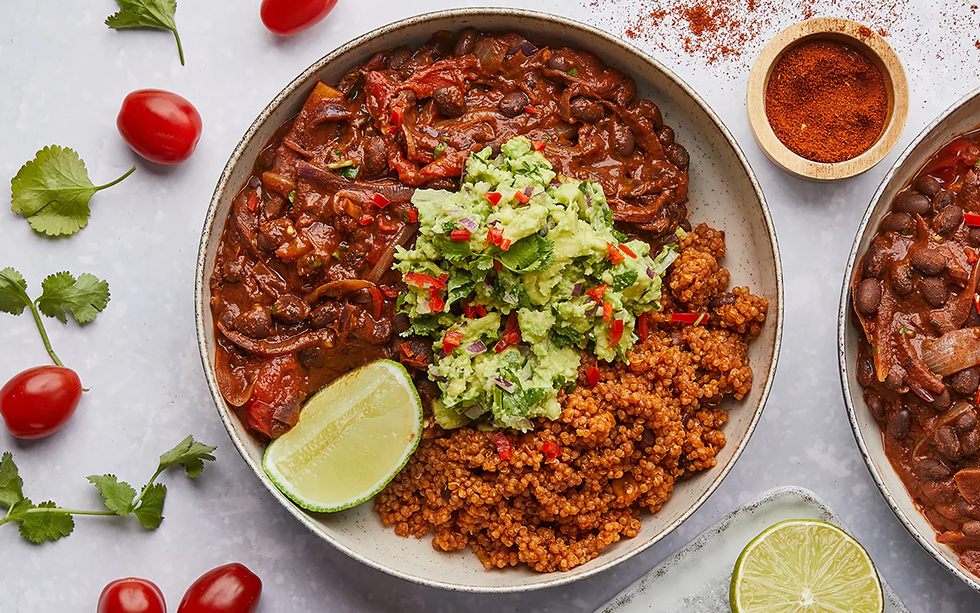 Black Bean Chilli With Mexican Quinoa