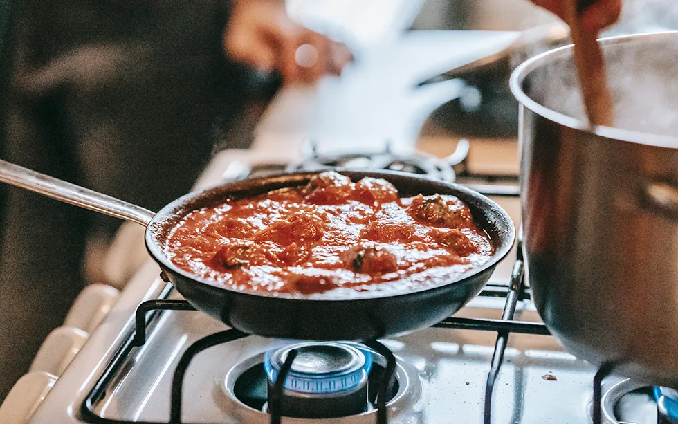 Cooking Meatballs In Pan