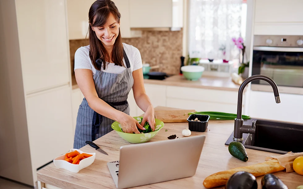 Cooking Watching YouTube Tutorial