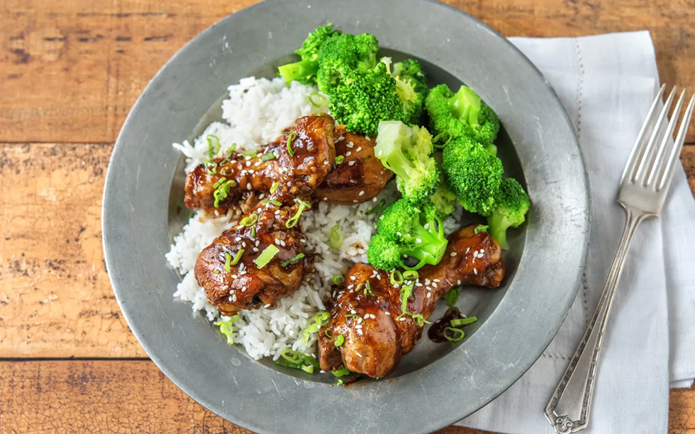 Gluten-Free Sticky Honey Drumsticks HelloFresh Meal