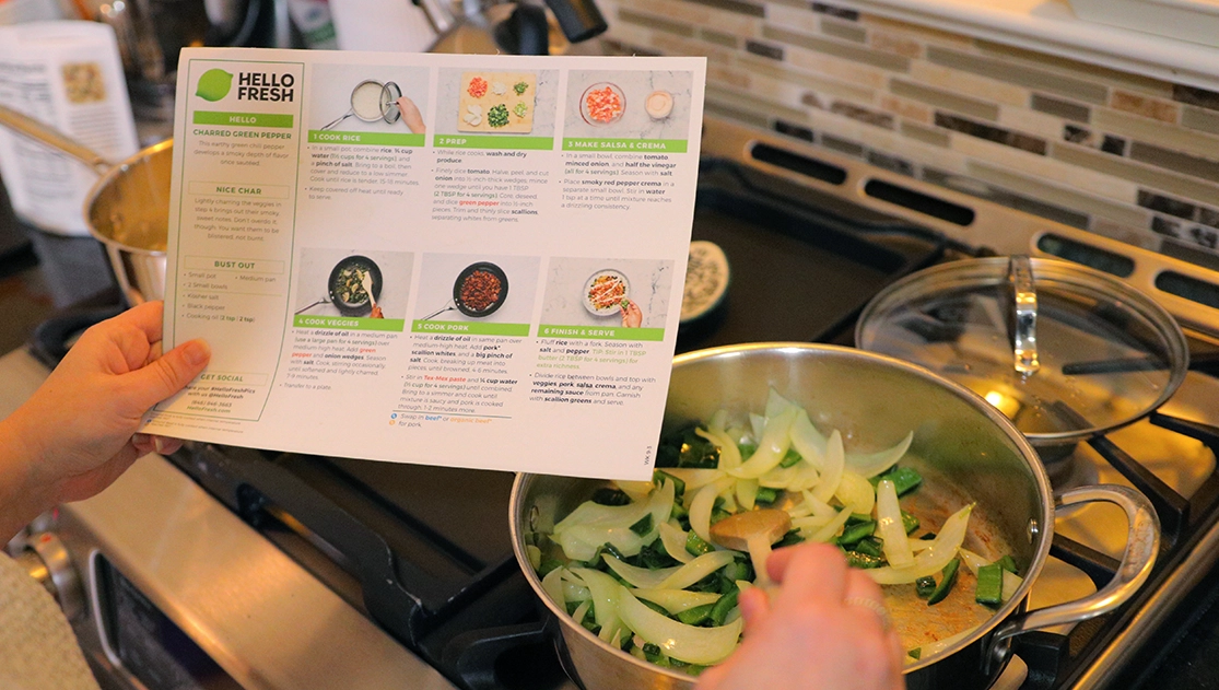 Cooking With The HelloFresh Recipe Card