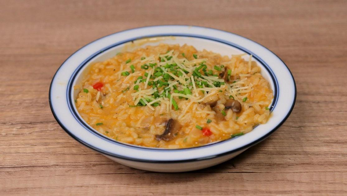 My HelloFresh Mushroom and Chive Risotto With Garlic Herb Butter Meal