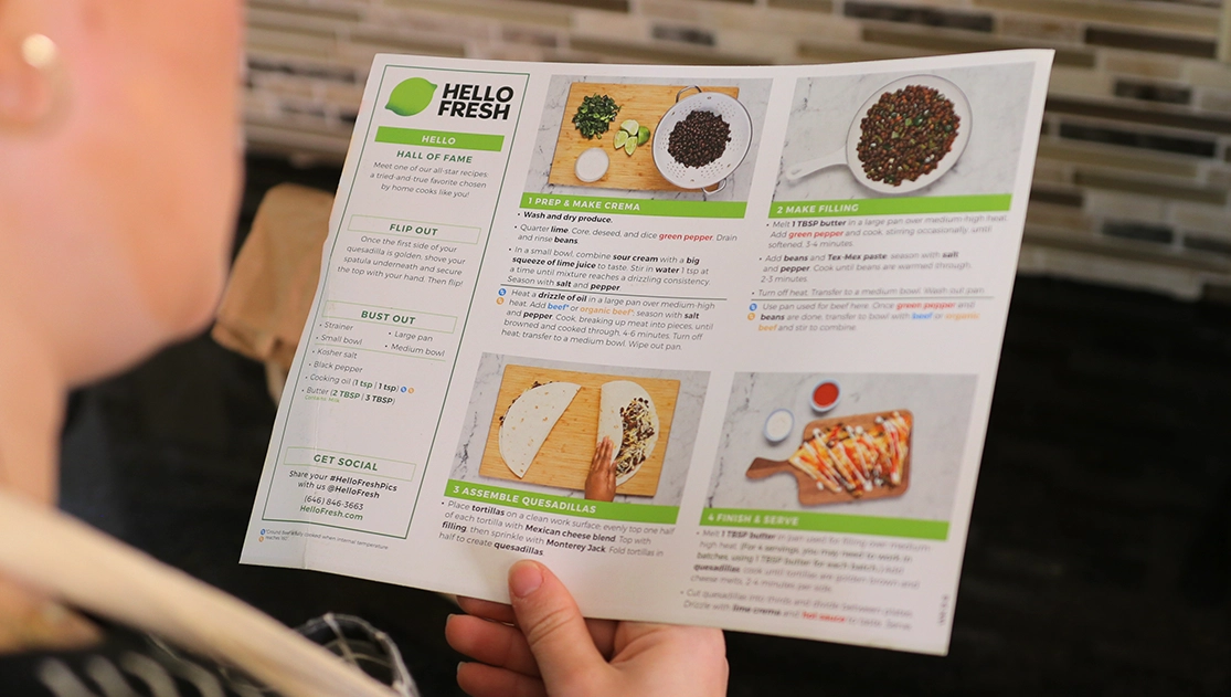 Our HelloFresh Recipe Card