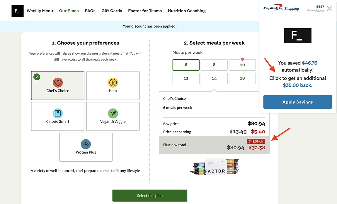 Best Factor Meals Discount Process