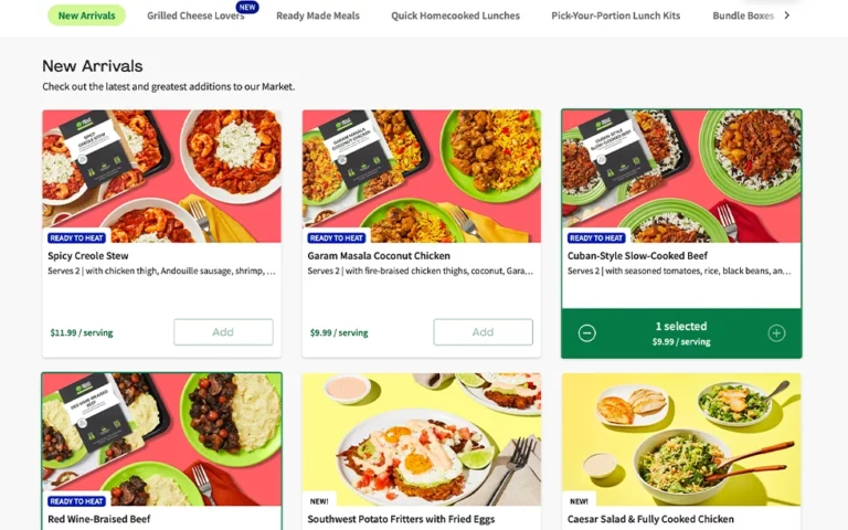 HelloFresh Menu