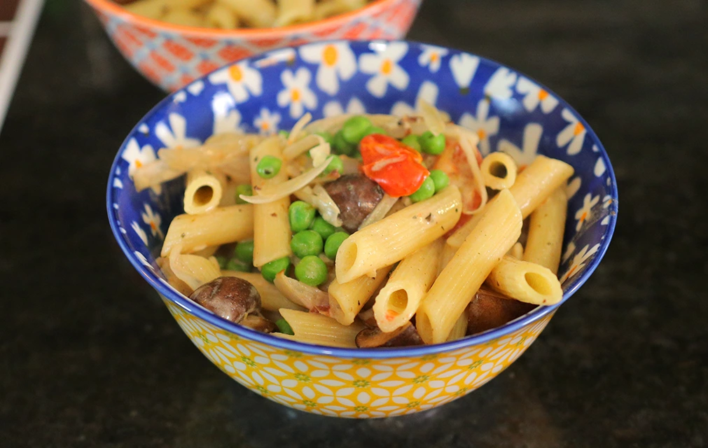 My Dairy-Free Creamy Truffle Penne Green Chef Meal