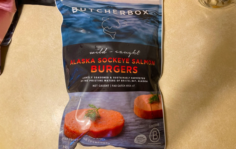 Fish Market Burgers, Lightly Seasoned, Alaska Sockeye Salmon